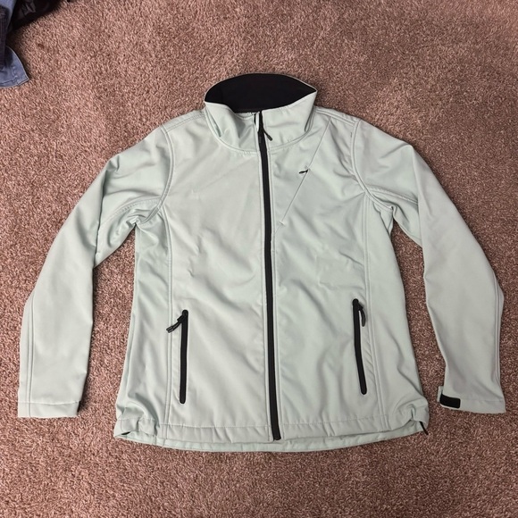 Iceburg Women’s Ice Blue Softshell Winter Rain Jacket Size Large - Picture 1 of 10
